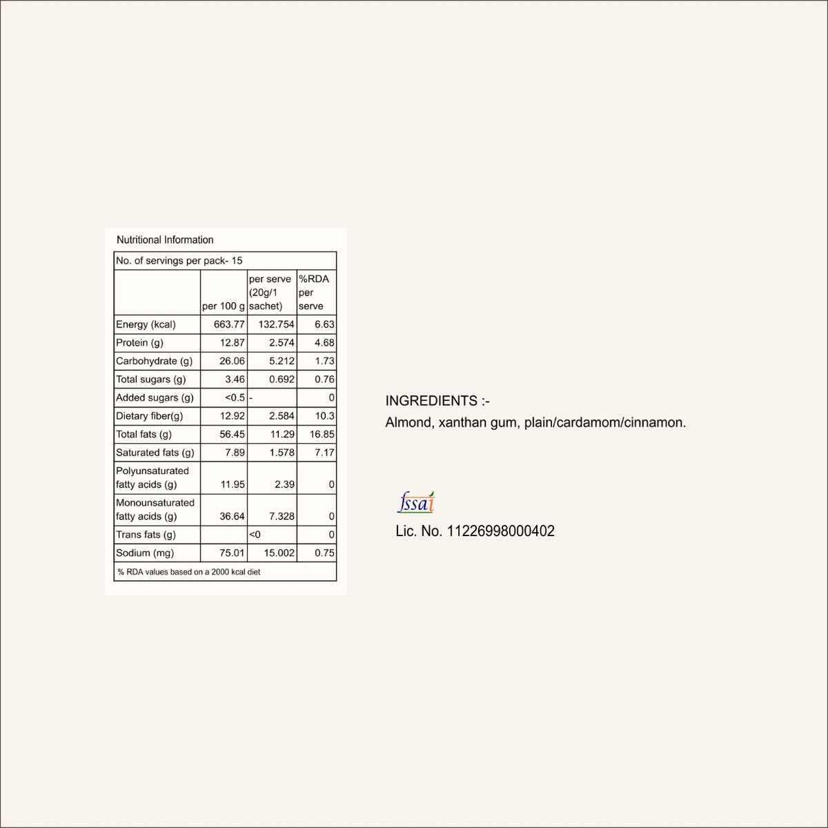Almond Abundance (milk analogue)- Pack of 15