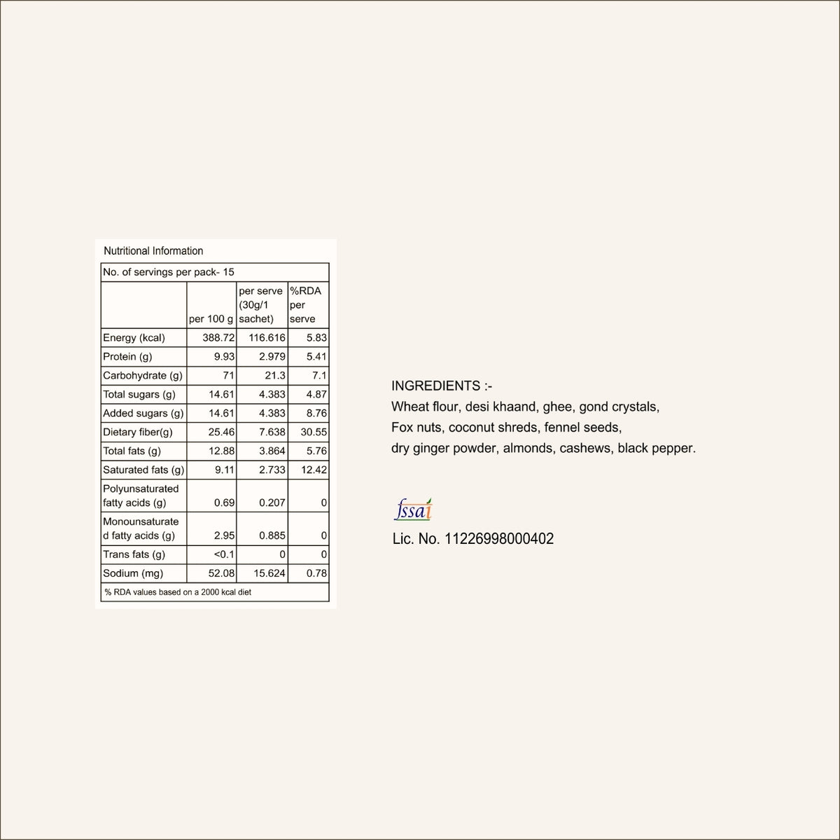 Growth Gratitude (dry coarse mix)- Pack of 15